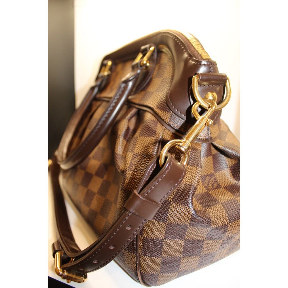 Louis Vuitton Trevi PM Damier Ebene Brown Handbag Satchel Authentic LV - Picture 2 of 16